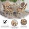 Flash Furniture Lourdes French Bistro 31.5in. Tbl, Natural/Wht PE Rattan, Glss Top w/4 Stck Chairs - Light Natural SDA-AD641012-80-4001-F-NATWH-LTNAT-GG - alternate 4